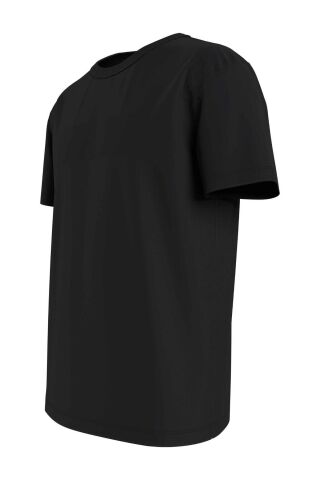 Erkek Marka Logolu Organik Pamuklu Bisiklet Yakalı Siyah T-shirt Dm0dm15379-bds - 549
