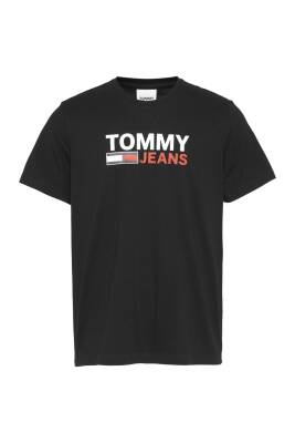 Erkek Marka Logolu Organik Pamuklu Bisiklet Yakalı Siyah T-shirt Dm0dm15379-bds - 315