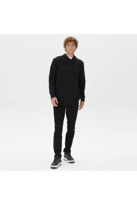 Erkek Siyah Standart Fit Sweatshirt - 197