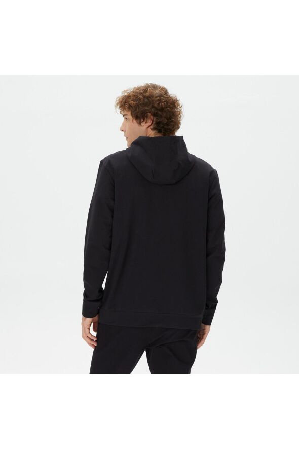 Erkek Siyah Standart Fit Sweatshirt - 505
