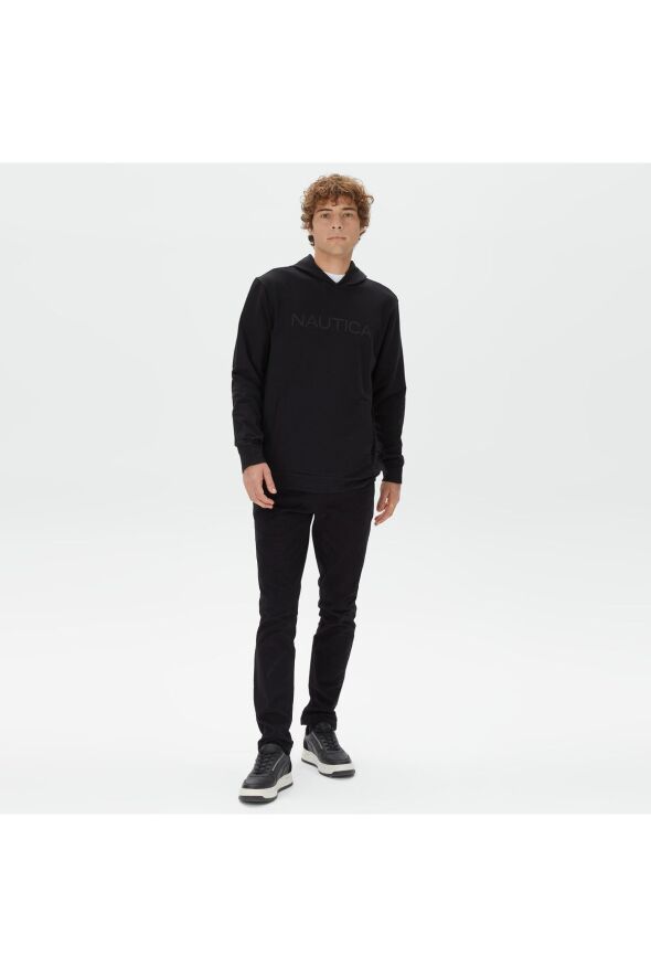 Erkek Siyah Standart Fit Sweatshirt - 534
