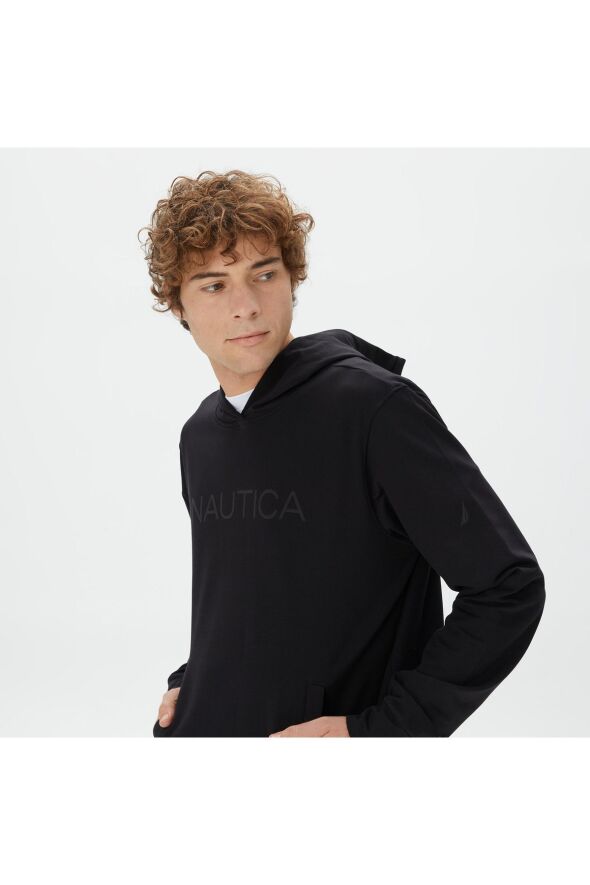 Erkek Siyah Standart Fit Sweatshirt - 662
