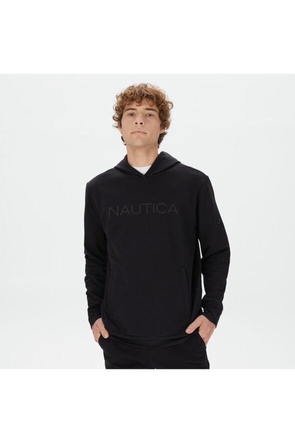 Erkek Siyah Standart Fit Sweatshirt - 68