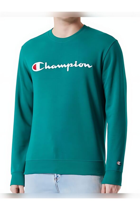 Heavy Spring Terry Kumaş Bisiklet Yaka Sweatshirt, Erkek - 967