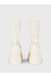 Kadın Logolu Uzun Boy Bağcıklı Su Geçirmez Kışlık Beyaz Bot & Bootie YW0YW01146-YBI - 130