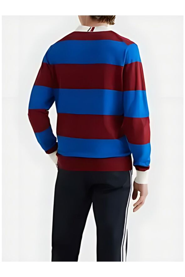 Polo Yaka Erkek Sweat Bordo Mavi - 362